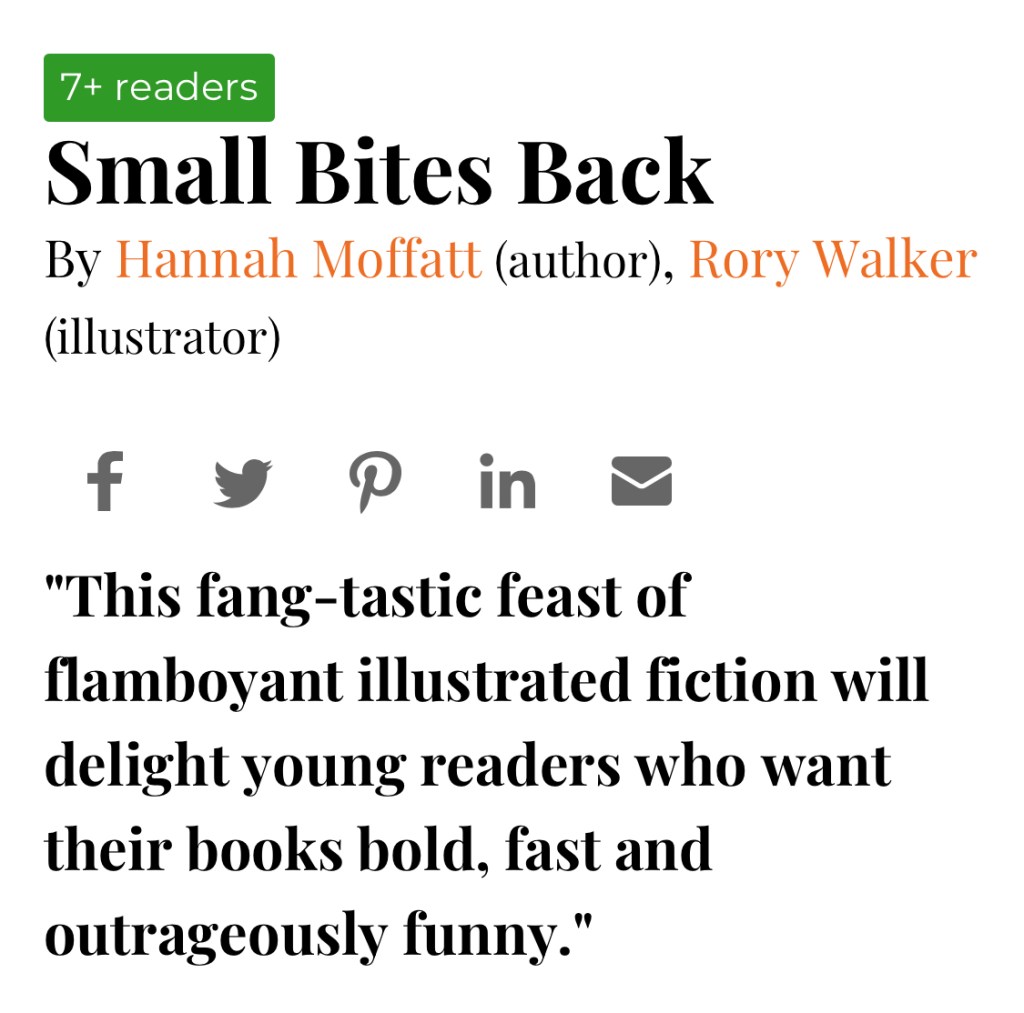 "This fang-tastic feast of flamboyant illustrated fiction will delight young readers who want their bools bold, fast and outrageously funny."